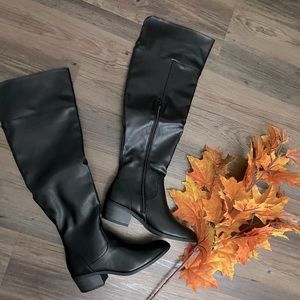 Black Knee High Boots